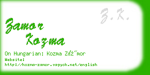 zamor kozma business card